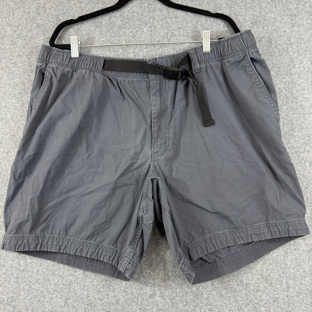 Duluth Trading Co. Elastic Waist Shorts Hiking Casual Cotton Blend Men's XL Gray